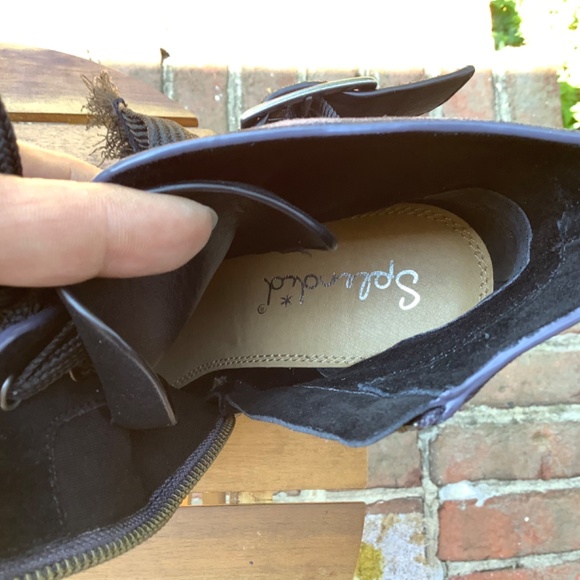 Splendid Celine High Heeled Suede Ankle Boots Black Gray Plaid SZ 9.5 NWOT - Picture 14 of 16